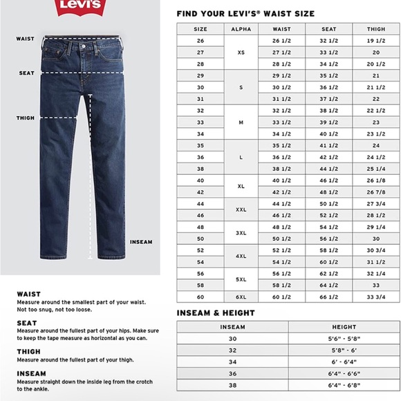 NWT Levi’s 505 Jeans Sz 34x29 - Picture 8 of 8